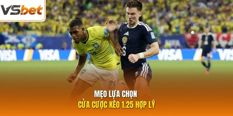 Mẹo lựa chọn cửa cược kèo 1.25 hợp lý
